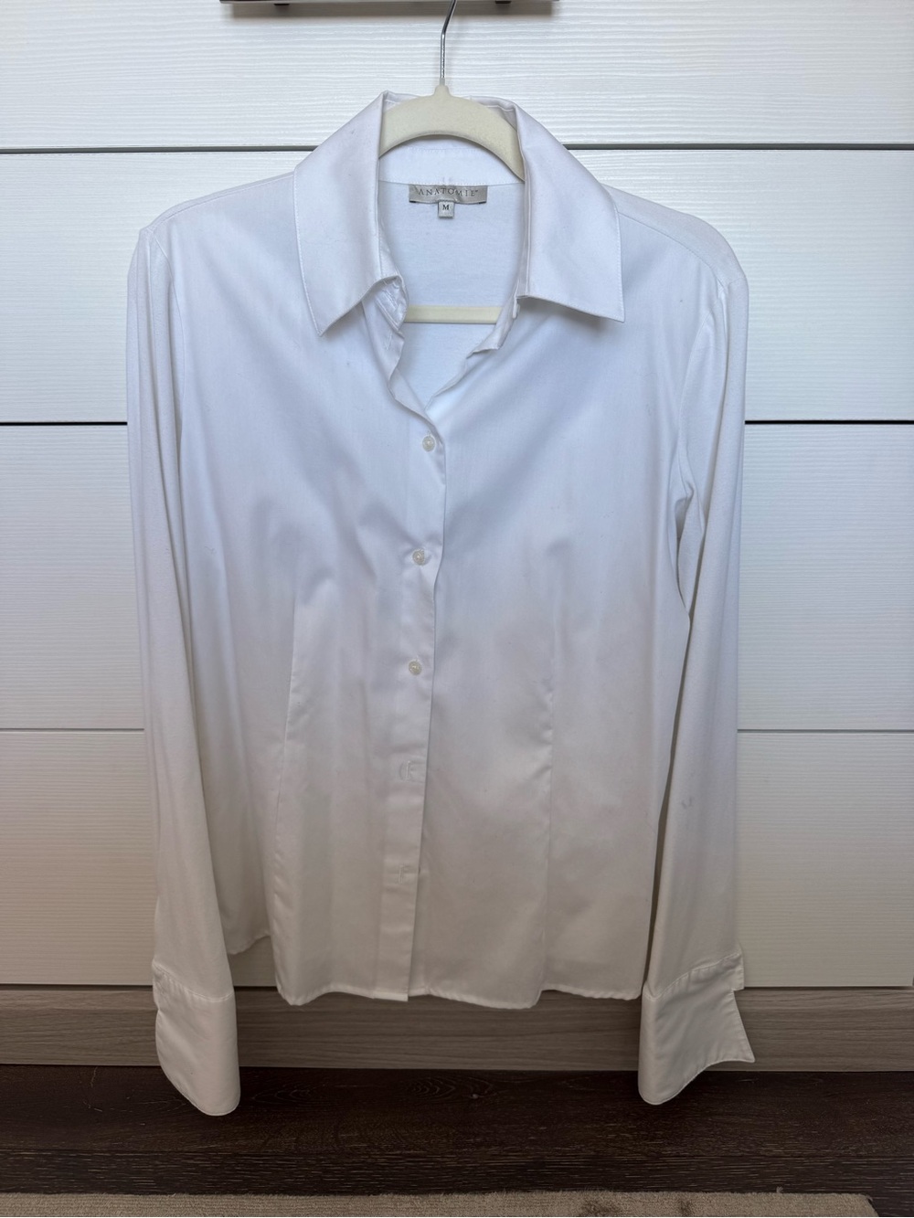 Anatomie White Button-Down Collared Women's Shirt